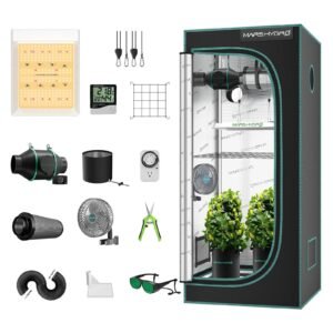 Mars Hydro TS600 LED Grow Light + 60x60x140cm Complete Grow Tent Kits